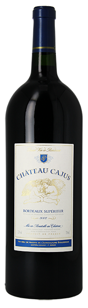 Bordeaux rouge bio Château Cajus magnum 2002